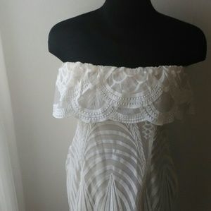 Flirty Lace Strapless  Mini  dress